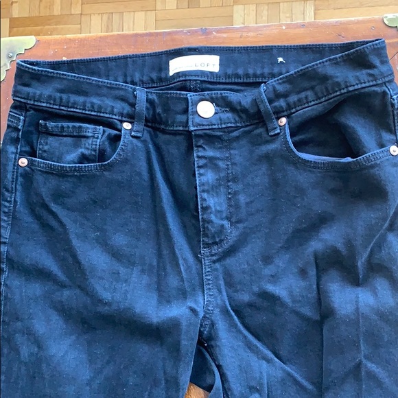 Loft crop modern straight black jeans - Picture 2 of 5